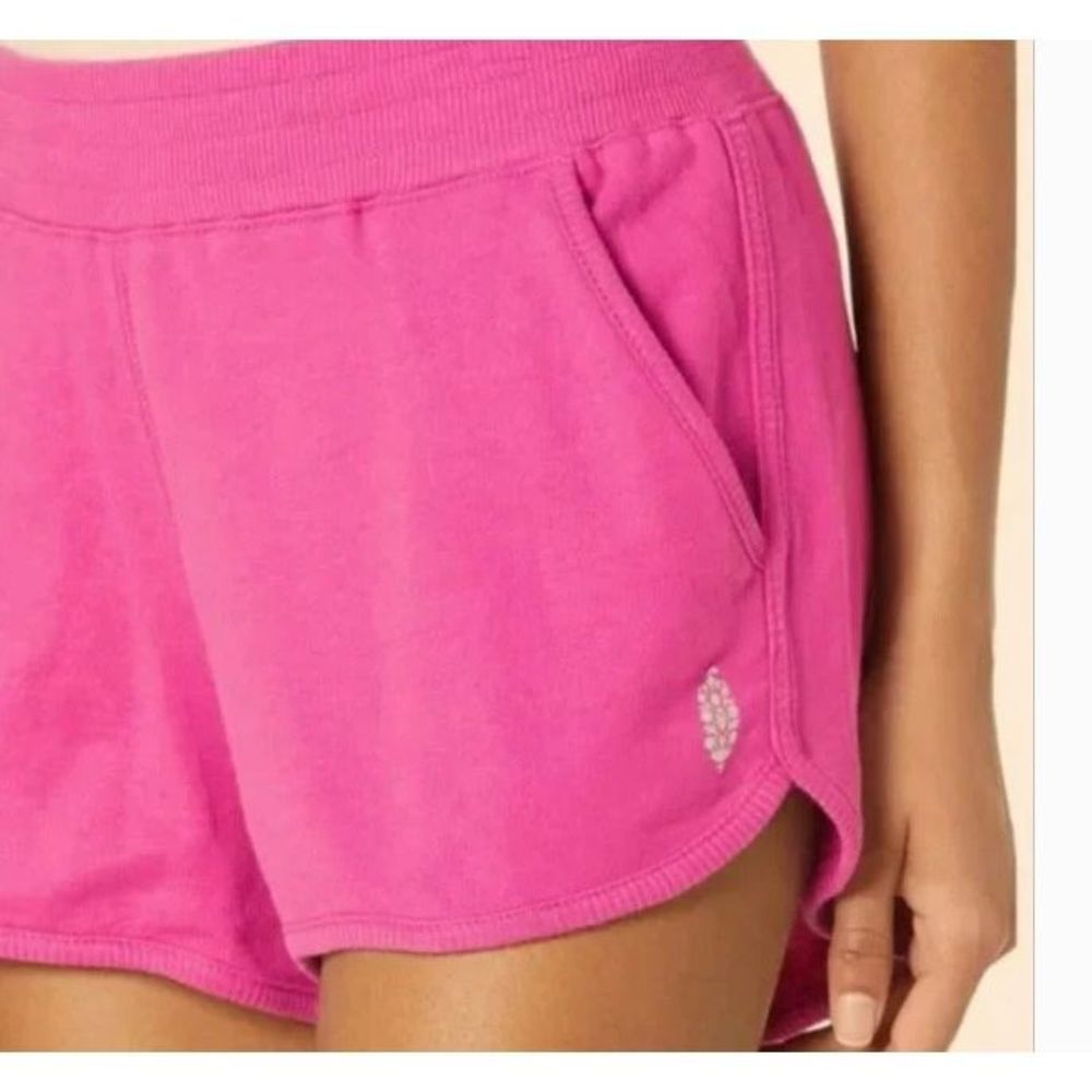 NWT Free People Movement Get Set 100% Cotton Workout Short Haute Pink L - Picture 2 of 6